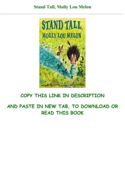 Book Stand Tall Molly Lou Melon Full Pdf Online