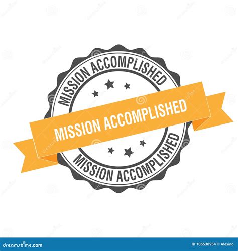 Mission Accomplished Stamp Illustration Stock Vector - Illustration of