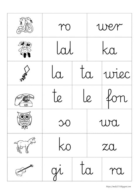 BLOG EDUKACYJNY DLA DZIECI SYLABY POMOCE Polish Language Learn Polish Cursive Worksheets