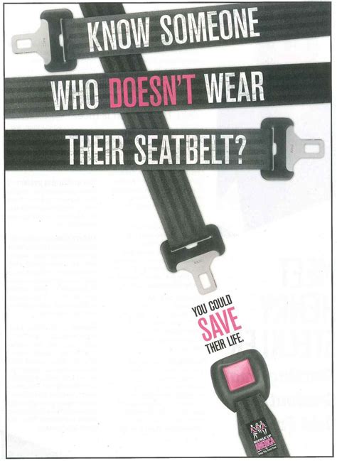 wear your seatbelt public service announcement poster design computer graphics