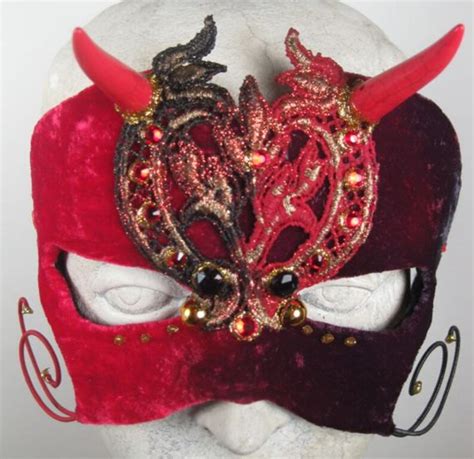 Red Devil Masquerade Maskmasquerade Ball Maskmens Etsy