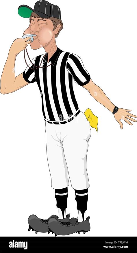 Referee Cartoon Vector Illustration Stock Vector Image And Art Alamy