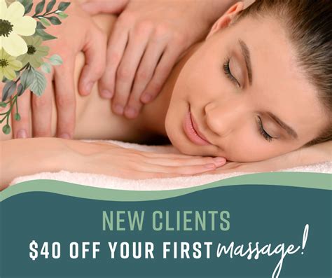 New Client Special 40 Off Your Massage