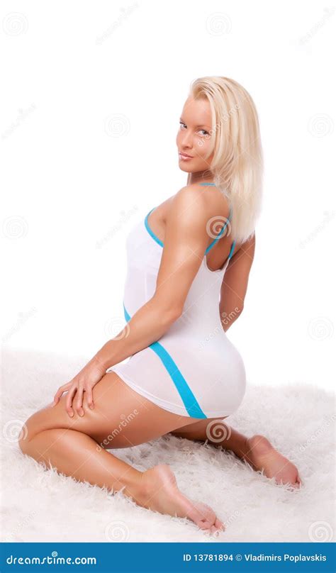 Girl On Her Knees Stock Photo Image Of Back Attractive 13781894