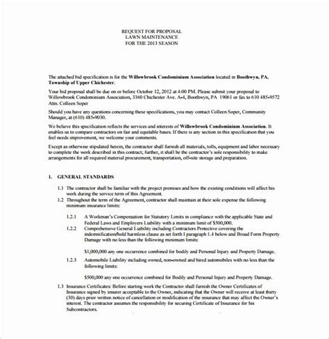 Resume examples > template 2 > lawn care bid proposal template free. Lawn Care Contract Template Free Inspirational Bid ...