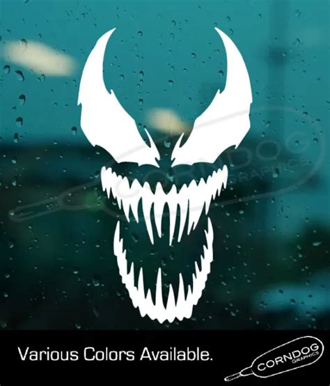 Venom Face Sticker Vinyl Decal Comic Spiderman Eddie Brock Hulk Marvel