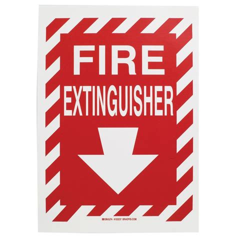 Brady 14 In X 10 In Polyester Fire Extinguisher With