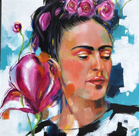 Frida Kahlo Abstract Painting 36x36 Abstract Art For Sale