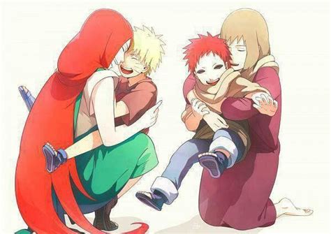 Naruto And His Mom Kushina Gaara And His Mom Kurara Naruto