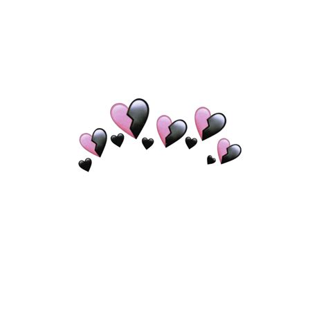 Heart Crown Crownheart Black Pink Sticker By Naxkano