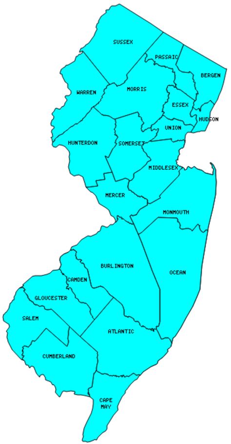 New Jersey Counties Visited With Map Highpoint Capitol And Facts