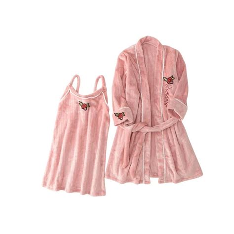 Borduurwerk Bloem Meisjes Flanel Pyjama Set Hot Selling Pyjama Baby