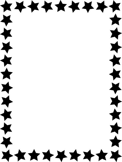 Download Black Star Border Clip Art Simple Black And White Border