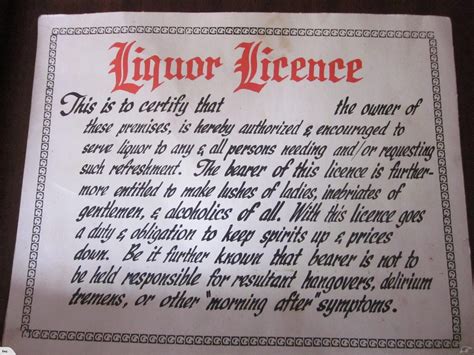 Liquor Licence Sign Liquor License Liquor Alcohol