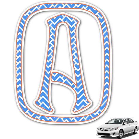 Zigzag Monogram Car Decal Personalized Youcustomizeit