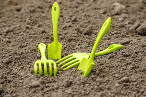 Tools For Soil Gardening Season Of Horticulture Stock Image Image Of