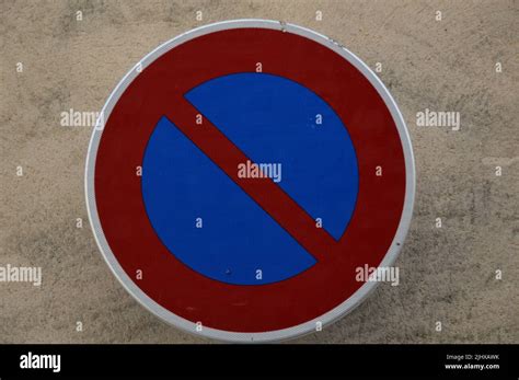 Restricted Parking Zone Sign From France Stock Photo Alamy