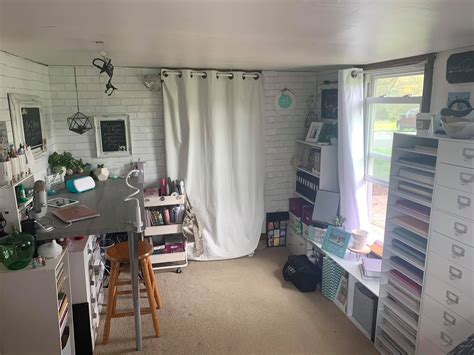 If you buy something through my craft room isn't large or luxurious, but it is pretty and functional; My Craft Room Redo 2 Page Scrapbook Layout!
