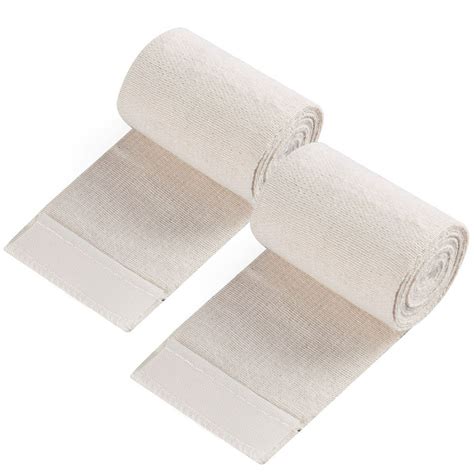 Cotton Elastic Bandage Compression Wrap With Hook And Loop Closure On