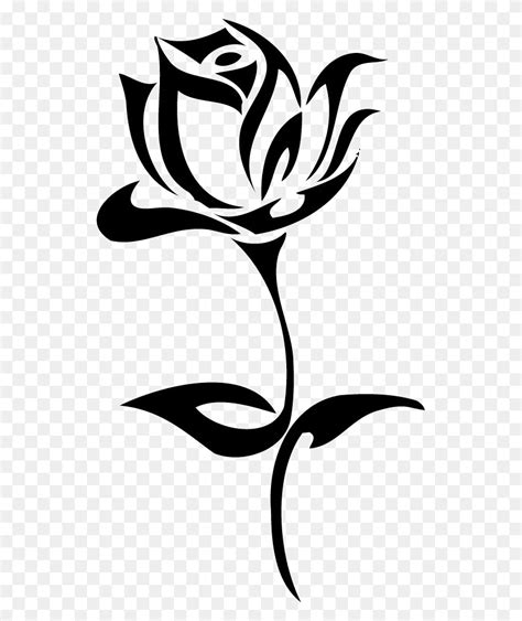 2,484 free vector graphics of pattern. Flower Stencils, Tattoos, Art - Rose Outline PNG ...
