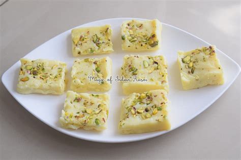 Milk Powder Burfi Plain Barfi Recipe Magic Of Indian Rasoi
