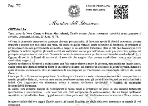 Prima prova Maturità 2022 tema attualità 2: i social network, la