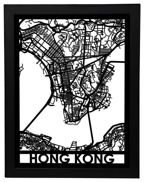 Hong Kong Street Map Contemporary Prints And Posters By Cut Maps