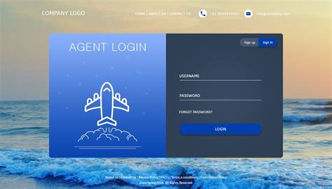 다음 Behance 프로젝트 확인 Travel Agent Login