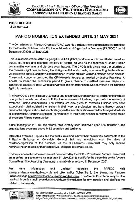 Announcements | The Philippine Consulate General - Toronto, Canada
