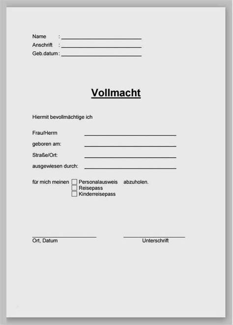 Check spelling or type a new query. Ausweis Vorlagen Zum Drucken Kostenlos Cool Vollmacht Zur ...