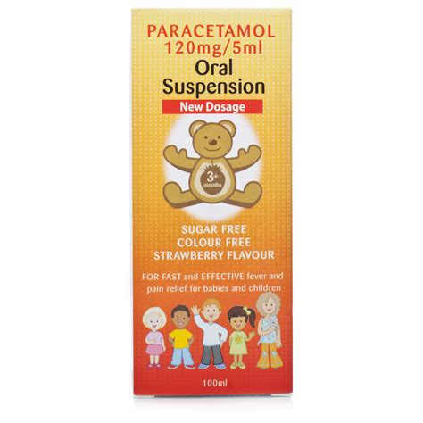 The oral dose of paracetamol for children aged 1 month to 18 years is: Paracetamol 120Mg Oral Suspension For Babies & Children 3 ...