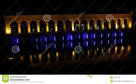 The Beysehir Stone Bridge At Night Stock Photo Image Of Natural