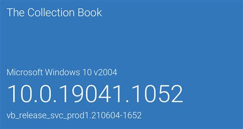 Microsoft Windows 10 V2004 100190411052 The Collection Book
