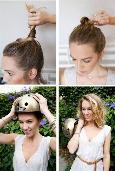 And you wear a helmet. helmet_hair_3 | Motorcycle hairstyles, Hair styles, Helmet ...