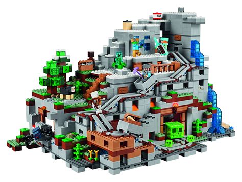Largest Ever Lego Minecraft Set Announced 21137 The Mountain Cave