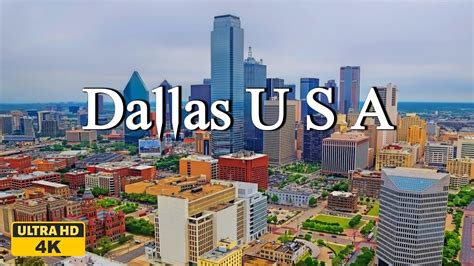 Flying Over Dallas Texas 4k Uhd Relaxing Piano Music And Beautiful