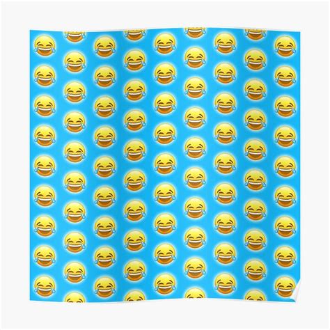 Face With Tears Of Joy Emoji Pattern Pop Art Poster For Sale By Williamcuccio Redbubble