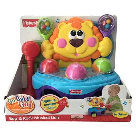 Fisher Price Go Baby Go Bop And Rock Musical Lion Toy