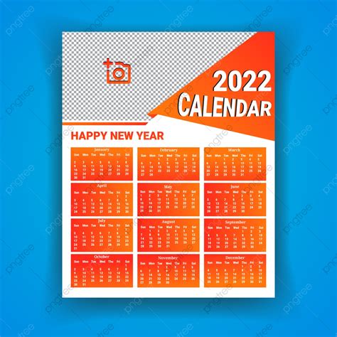 New Wall Calendar Design 2022 Template Download On Pngtree