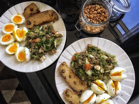 Best quality olive oil 2 tsp. Try sardines salad with boiled eggs and homemade bread for ...