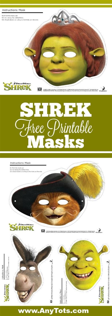 Free Printable Shrek Masks Printable Form Templates And Letter