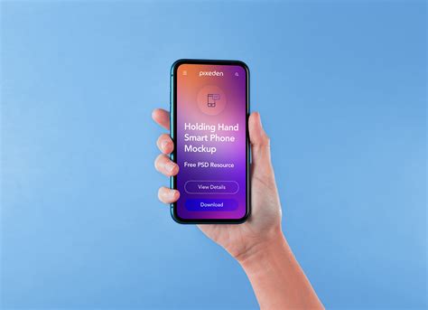Free Full Screen Hand Holding Smartphone Mockup Psd Good Mockups