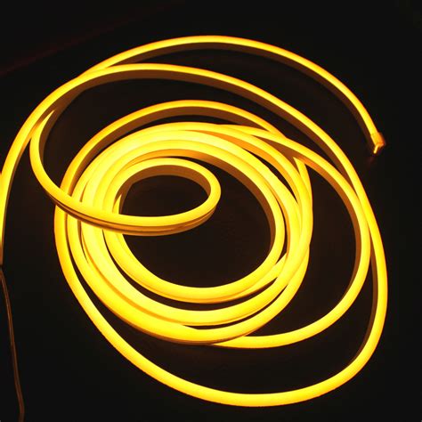 Super Bright Micro Flexible Led Neon Tube Rope Light Strips Yellow 2835