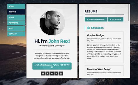 Present your skills and experience with the help of a minimal but informative cv website. resume-website-examples-to-get-ideas-how-to-make-beauteous ...