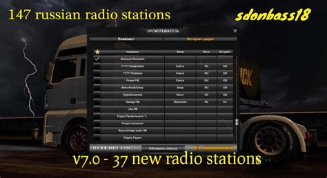 RUSSIAN RADIO STATIONS V SOUNDS MOD ETS Mod Download