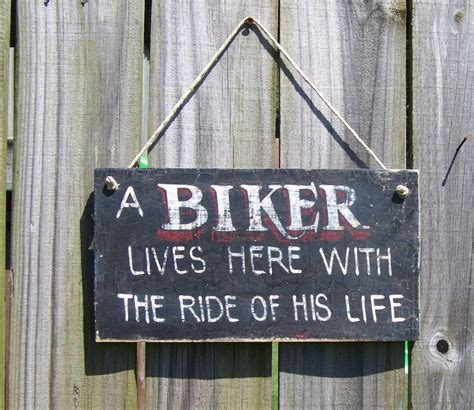 Biker Sign Biker Lives Here Sign Antique Sign Vintage