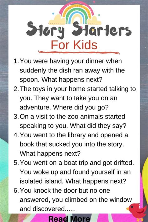 186 Fun Story Starters For Kids With Pictures Kids N Clicks