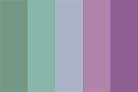 Muted Teal And Purple Color Palette Created By Generictrashcan That