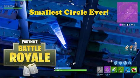 Smallest Circle Ever Fortnite Battle Royal Youtube