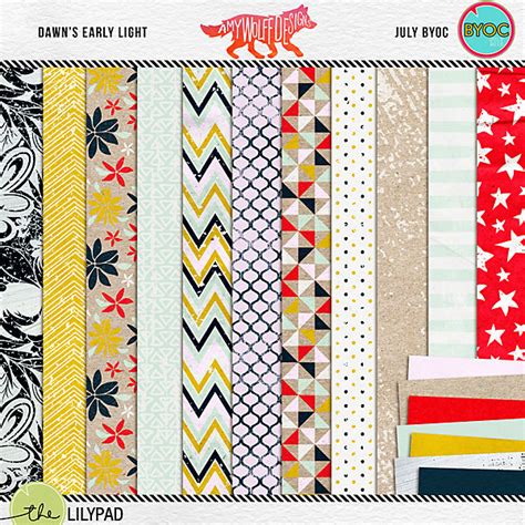 Digital Scrapbook July Papers Amy Wolff Designs